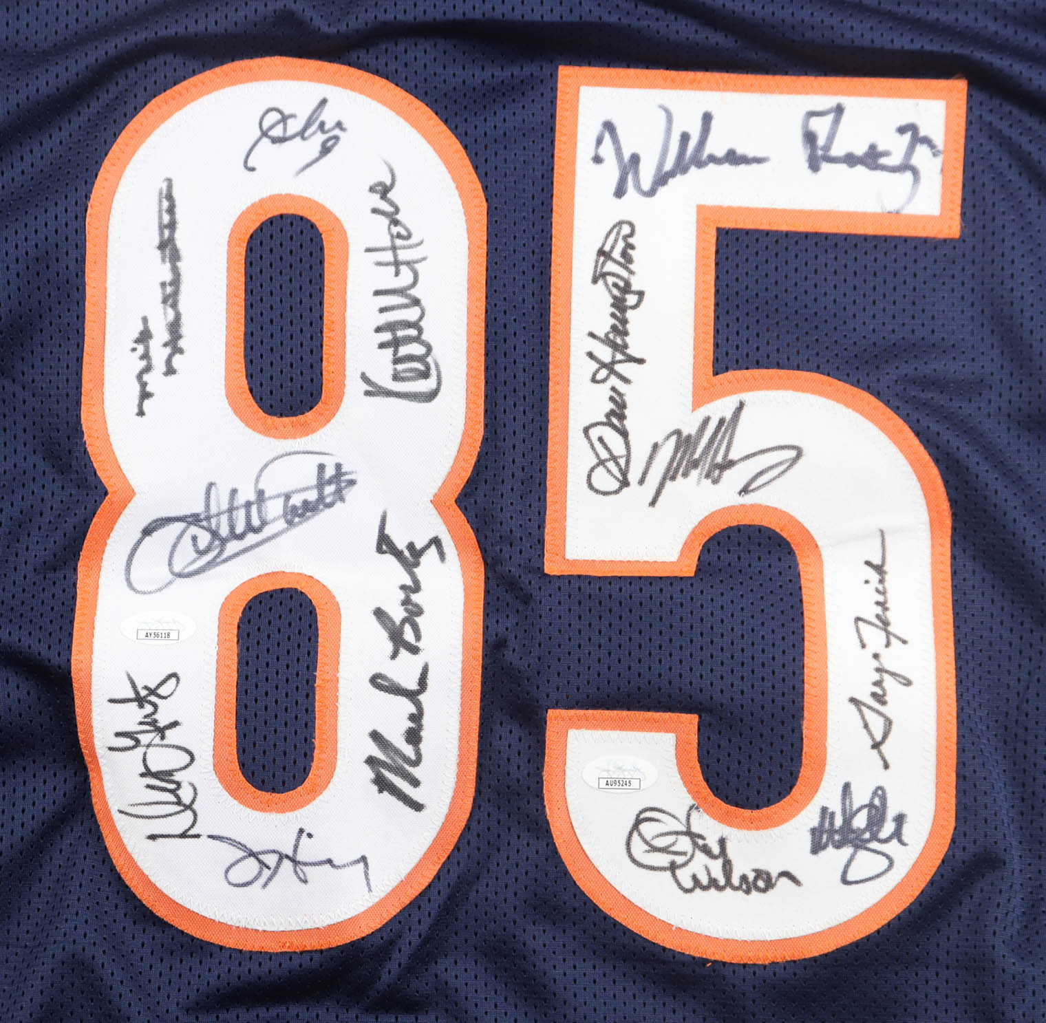 "Super Bowl XX" 1985 Champions Highlight Jersey Team-Signed By (12) With William Perry, Dan Hampton, Mike Singletary, Otis Wilson (JSA) at PristineAuction.com "Super Bowl XX" 1985 Champions Highlight Jersey Team-Signed By (12) With William Perry, Dan Hampton, Mike Singletary, Otis Wilson (JSA) at PristineAuction.com