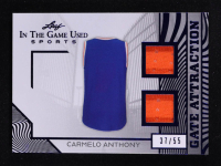 Carmelo Anthony 2025 Leaf ITG Used Sports Gate Attraction Dual Relic Blue Foil #GA4 #37/55 at PristineAuction.com