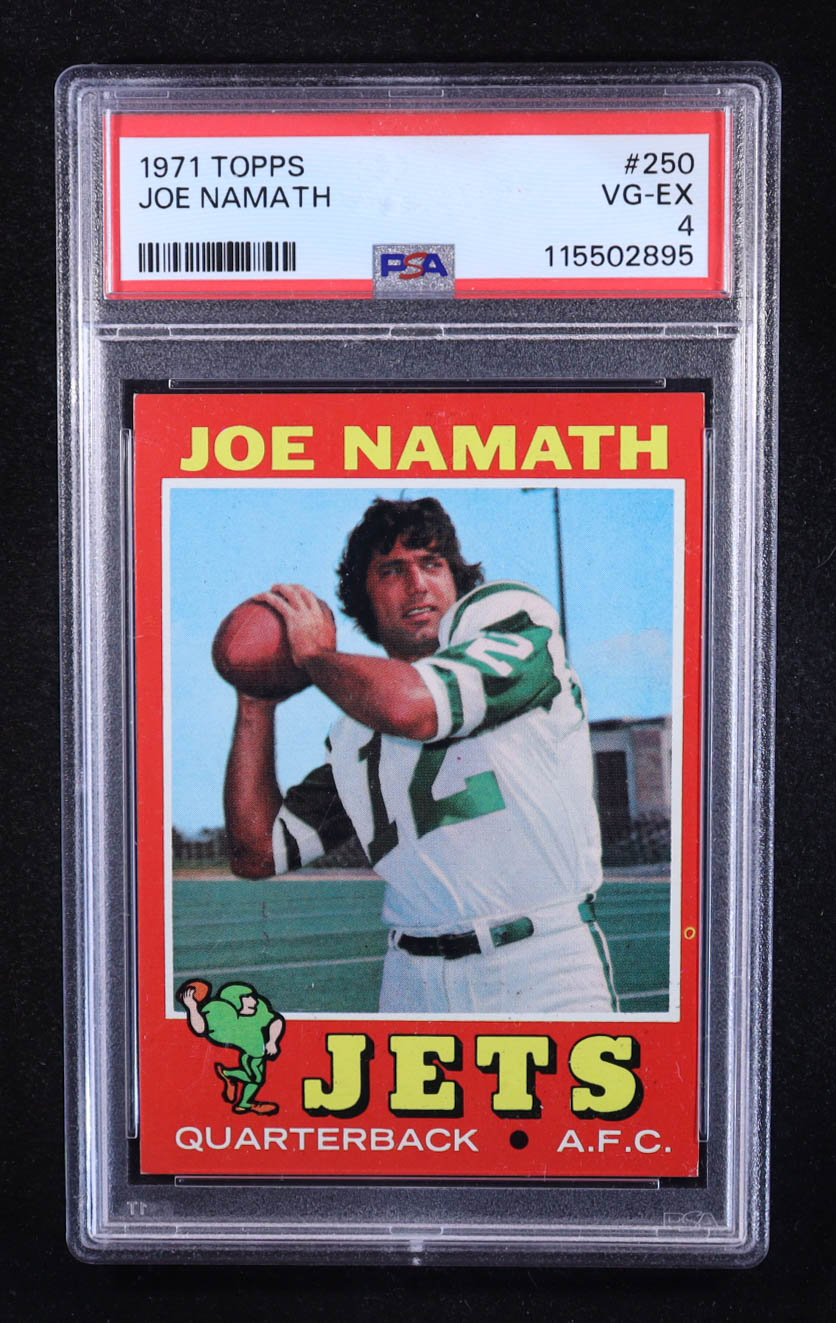 Joe Namath 1971 Topps #250 (PSA 4) at PristineAuction.com Joe Namath 1971 Topps #250 (PSA 4) at PristineAuction.com