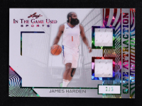 James Harden 2025 Leaf ITG Used Sports Gate Attraction Dual Relic Rainbow Foil #GA14 #02/05 at PristineAuction.com