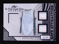 Grant Hill 2025 Leaf ITG Used Sports Gate Attraction Dual Relic Blue Foil #GA12 #21/55 at PristineAuction.com