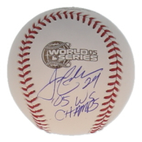 Joe Crede Signed 2005 World Series Logo Baseball Inscribed "05 WS Champs" (JSA) at PristineAuction.com