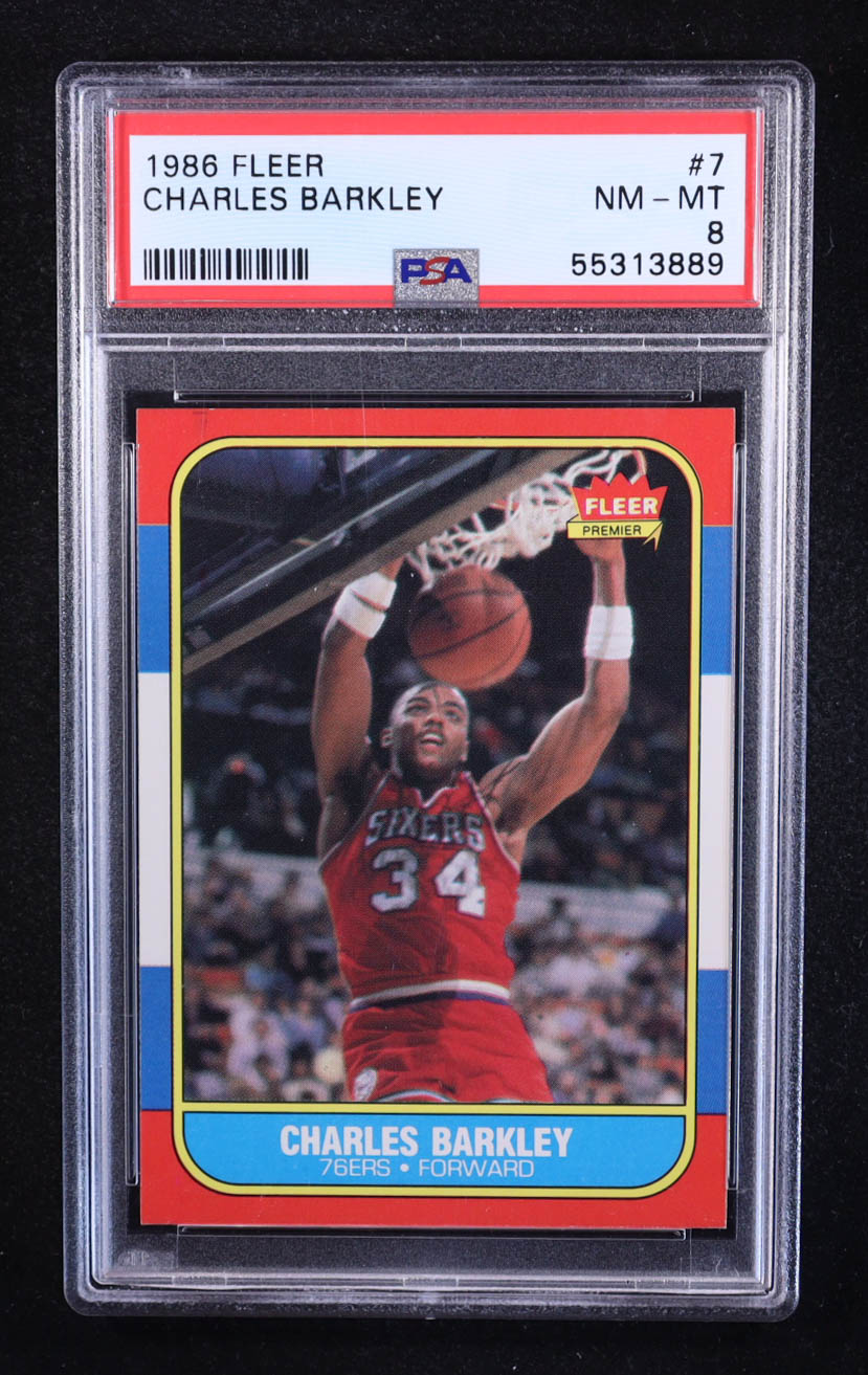 Charles Barkley 1986 Fleer #7 (PSA 8) at PristineAuction.com Charles Barkley 1986 Fleer #7 (PSA 8) at PristineAuction.com