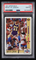 Magic Johnson / Michael Jordan 1991-92 Upper Deck CC #34 (PSA 10) at PristineAuction.com