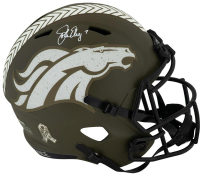 John Elway Signed Broncos Full-Size Salute to Service Alternate Speed Helmet (Schwartz) at PristineAuction.com