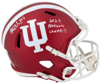 Mikail Kamara Signed Indiana Hoosiers Full-Size Speed Helmet Inscribed "2025 National Champs" (Schwartz) at PristineAuction.com