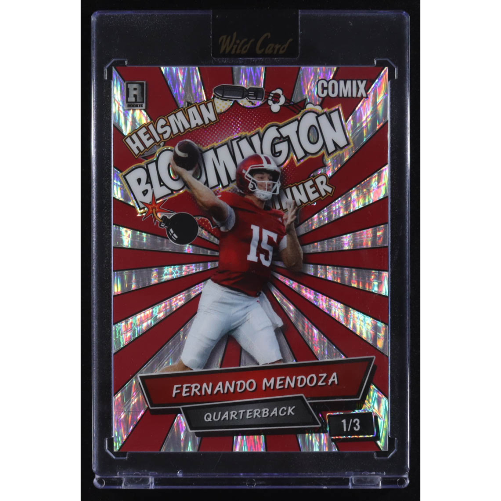 Fernando Mendoza 2025 Wild Card Comix Bloomington Shock #FM03 #1/3 RC at PristineAuction.com