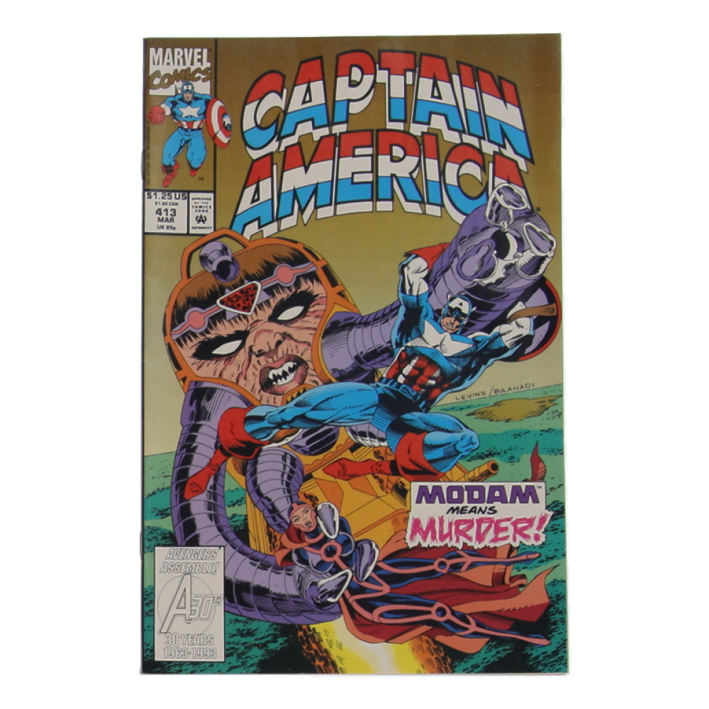 1993 "Captain America" Issue #413 Marvel Comic Book at PristineAuction.com