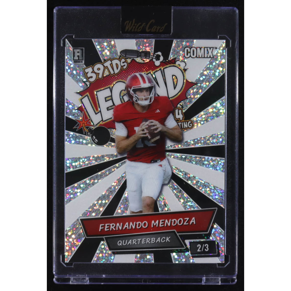 Fernando Mendoza 2025 Wild Card Comix Legend Glitter #FM01 #2/3 RC at PristineAuction.com