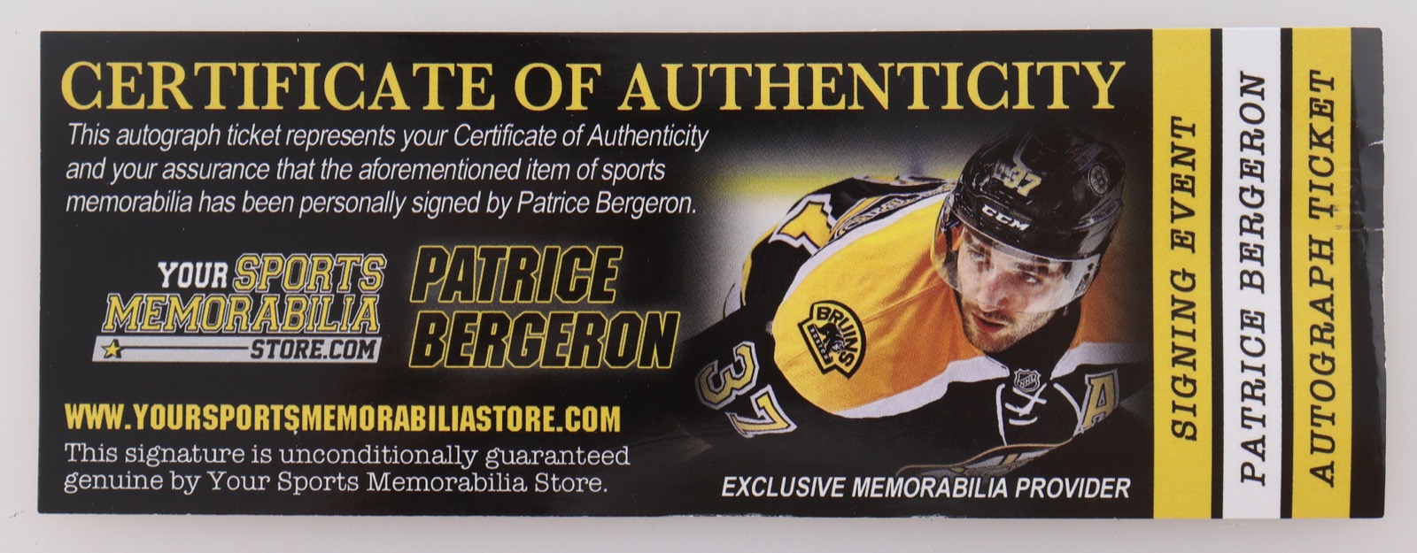 Patrice Bergeron Signed Bruins Tumbler Mug (Bergeron) at PristineAuction.com Patrice Bergeron Signed Bruins Tumbler Mug (Bergeron) at PristineAuction.com