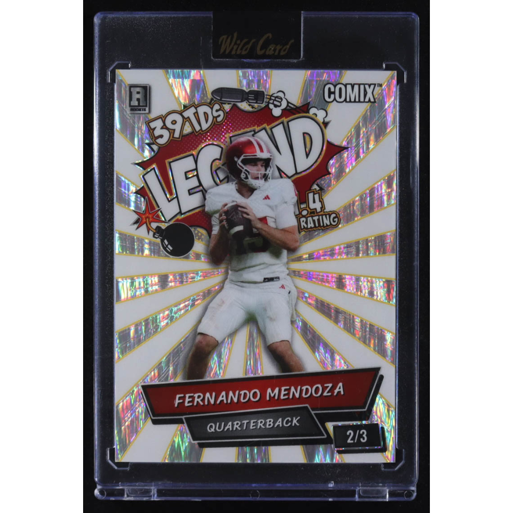 Fernando Mendoza 2025 Wild Card Comix Legend Shock #FM05 #2/3 RC at PristineAuction.com