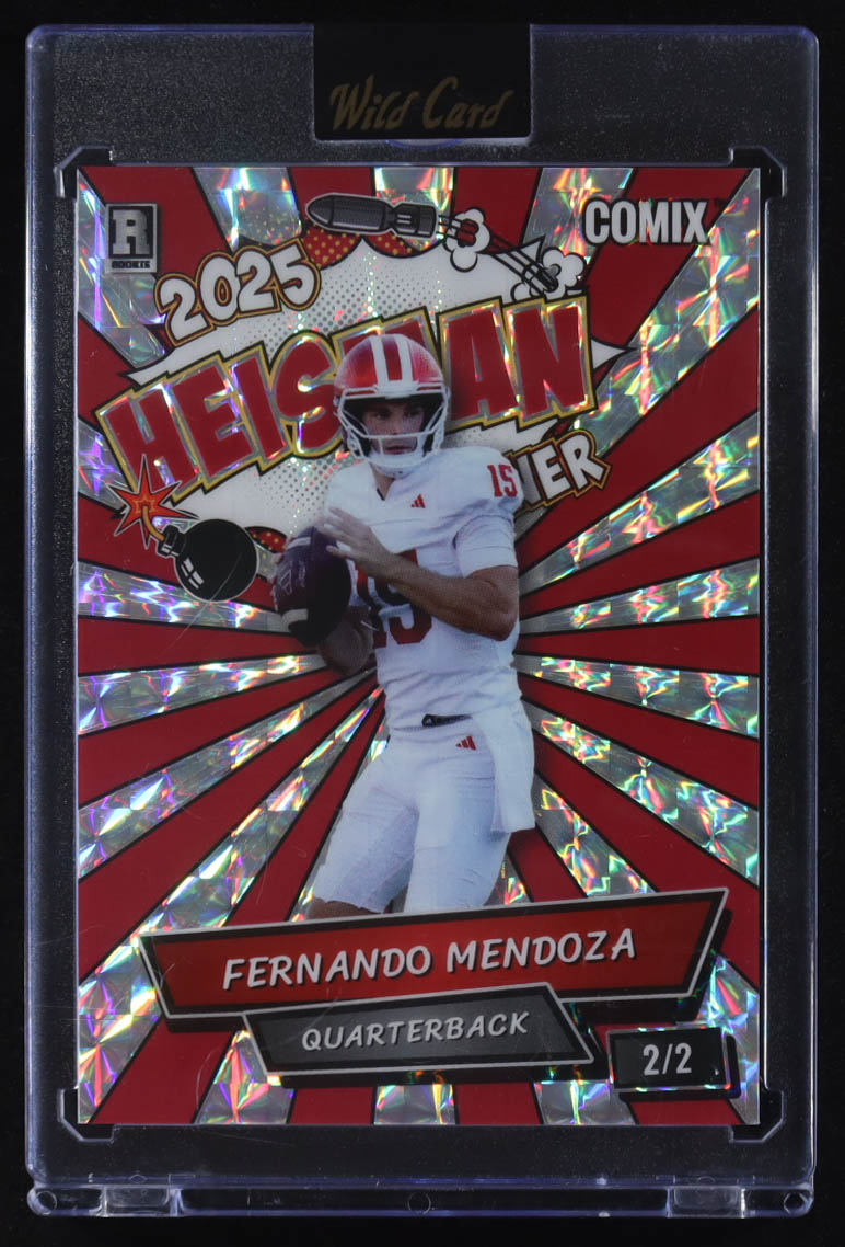 Fernando Mendoza 2025 Wild Card Comix Heisman Mosaic #FM010 #2/2 RC at PristineAuction.com Fernando Mendoza 2025 Wild Card Comix Heisman Mosaic #FM010 #2/2 RC at PristineAuction.com