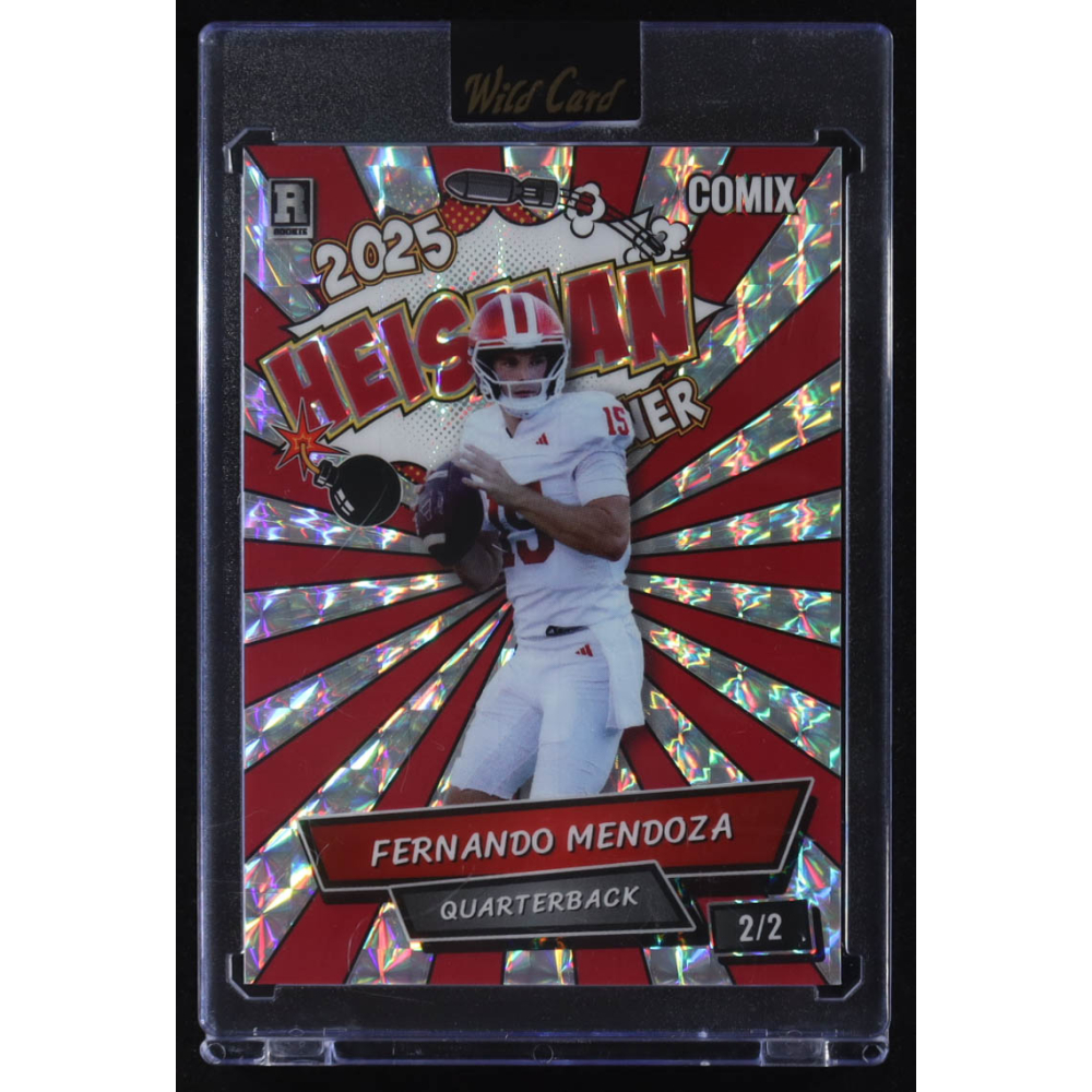 Fernando Mendoza 2025 Wild Card Comix Heisman Mosaic #FM010 #2/2 RC at PristineAuction.com