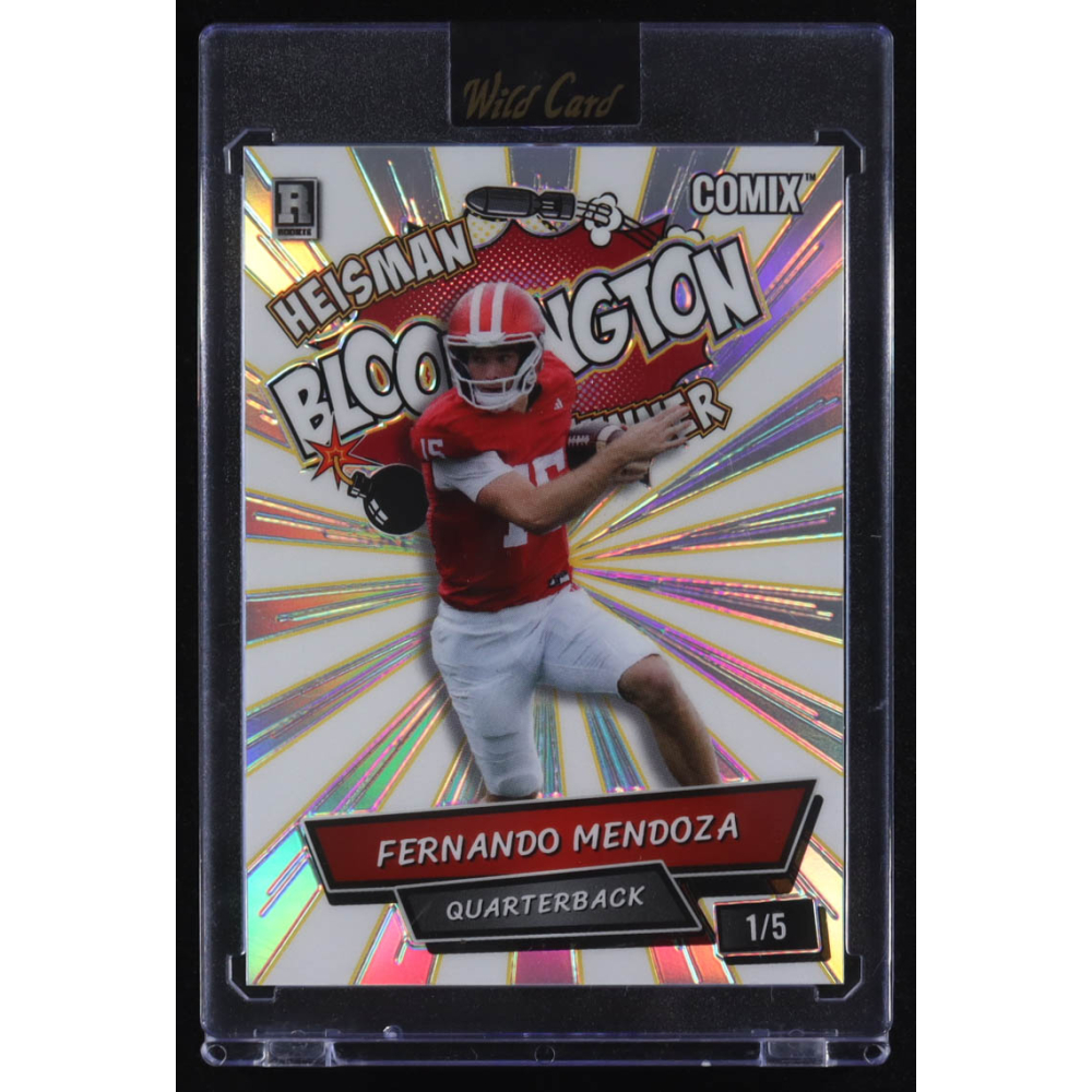 Fernando Mendoza 2025 Wild Card Comix Bloomington Rainbow #FM08 #1/5 RC at PristineAuction.com