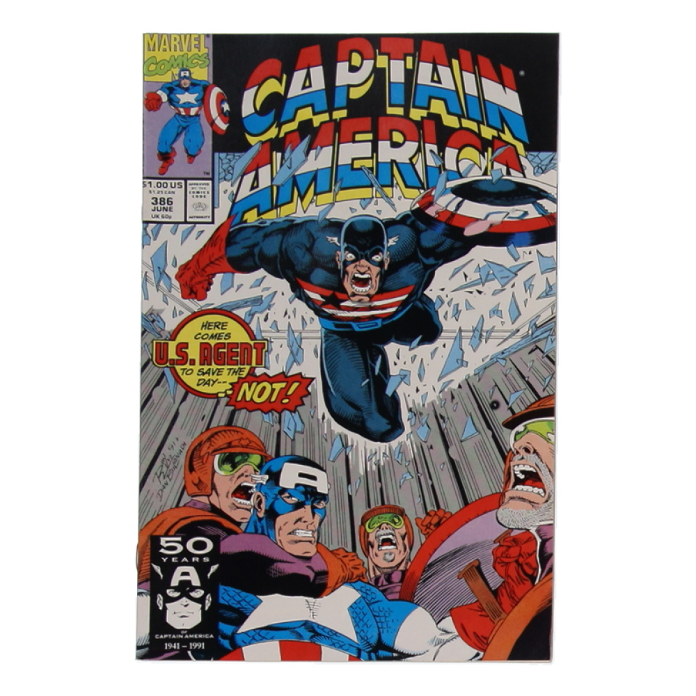 1991 "Captain America" Issue #386 Marvel Comic Book at PristineAuction.com