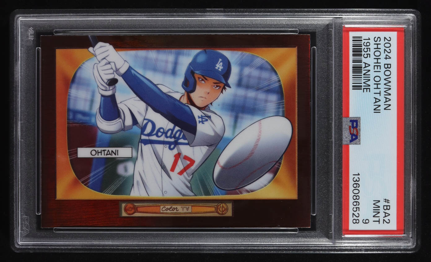Shohei Ohtani 2024 Bowman Chrome '55 Bowman Anime #BA2 (PSA 9) at PristineAuction.com Shohei Ohtani 2024 Bowman Chrome '55 Bowman Anime #BA2 (PSA 9) at PristineAuction.com