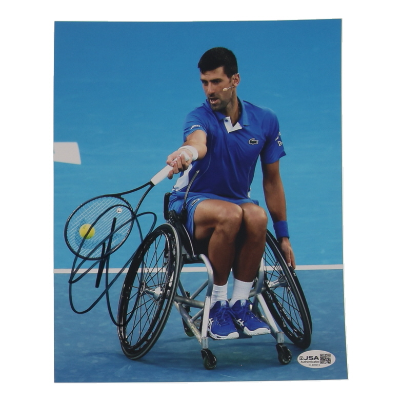 Novak Djokovic Signed 8x10 Photo (JSA) at PristineAuction.com Novak Djokovic Signed 8x10 Photo (JSA) at PristineAuction.com