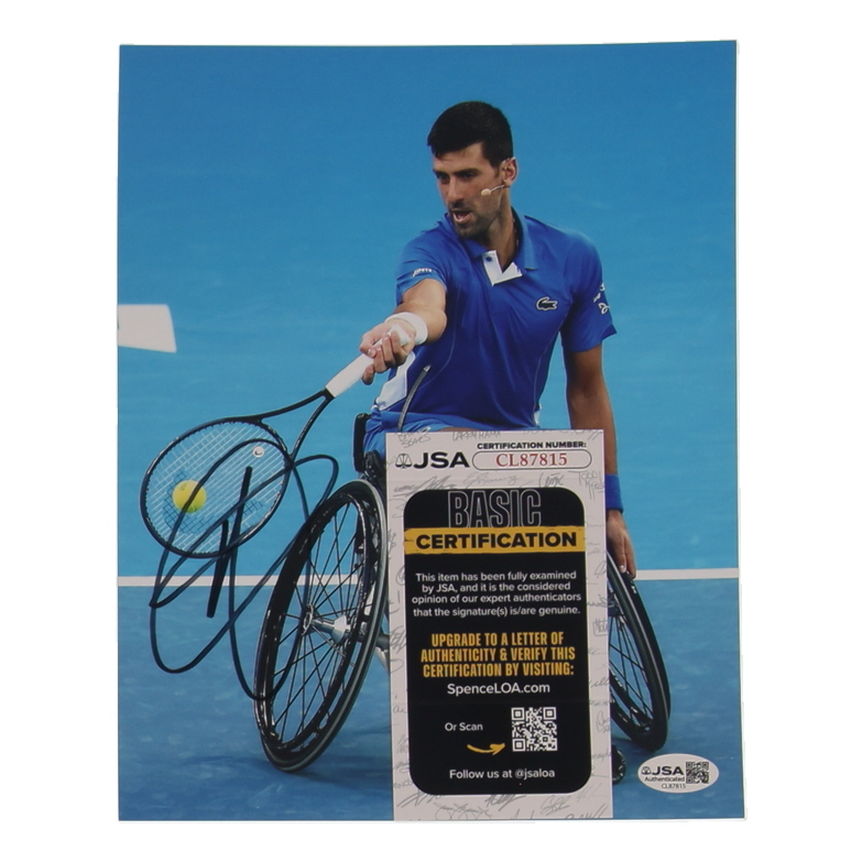 Novak Djokovic Signed 8x10 Photo (JSA) at PristineAuction.com Novak Djokovic Signed 8x10 Photo (JSA) at PristineAuction.com