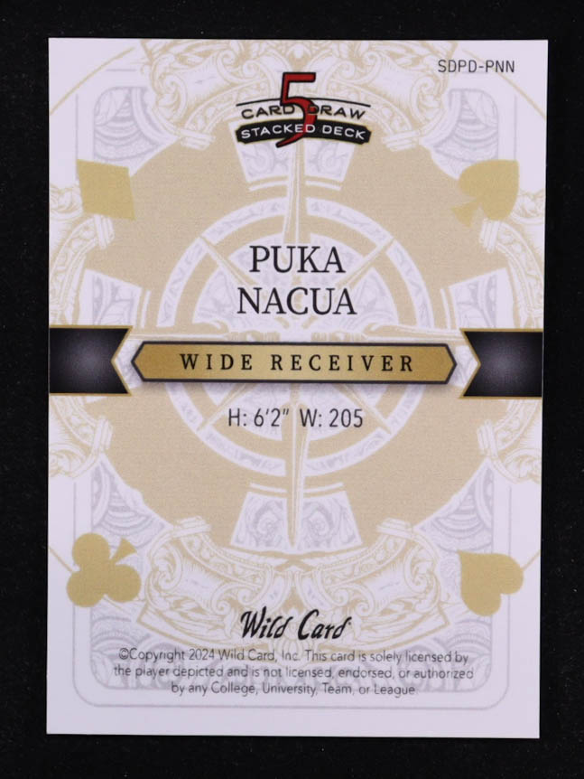 Puka Nacua 2024 Wild Card 5 Card Draw Stacked Deck Queen Of Diamonds Rainbow Stealth #SDPD-PNN #1/1 at PristineAuction.com Puka Nacua 2024 Wild Card 5 Card Draw Stacked Deck Queen Of Diamonds Rainbow Stealth #SDPD-PNN #1/1 at PristineAuction.com