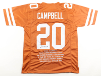 Earl Campbell Signed Career Highlight Stat Jersey (JSA) at PristineAuction.com