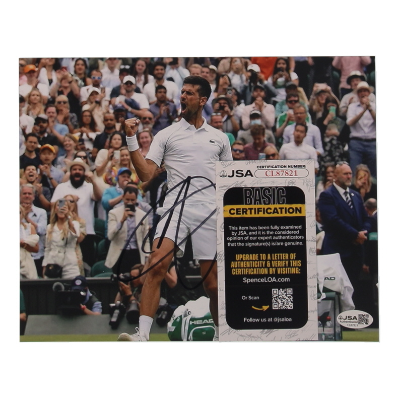 Novak Djokovic Signed 8x10 Photo (JSA) at PristineAuction.com Novak Djokovic Signed 8x10 Photo (JSA) at PristineAuction.com