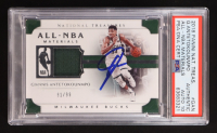 Giannis Antetokounmpo 2018 Panini National Treasures All-NBA Materials #NBA-GAN #91/99 (PSA | Autograph Graded PSA 10) at PristineAuction.com