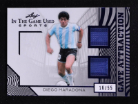 Diego Maradona 2025 Leaf ITG Used Sports Gate Attraction Dual Relic Blue Foil #GA8 #16/55 at PristineAuction.com