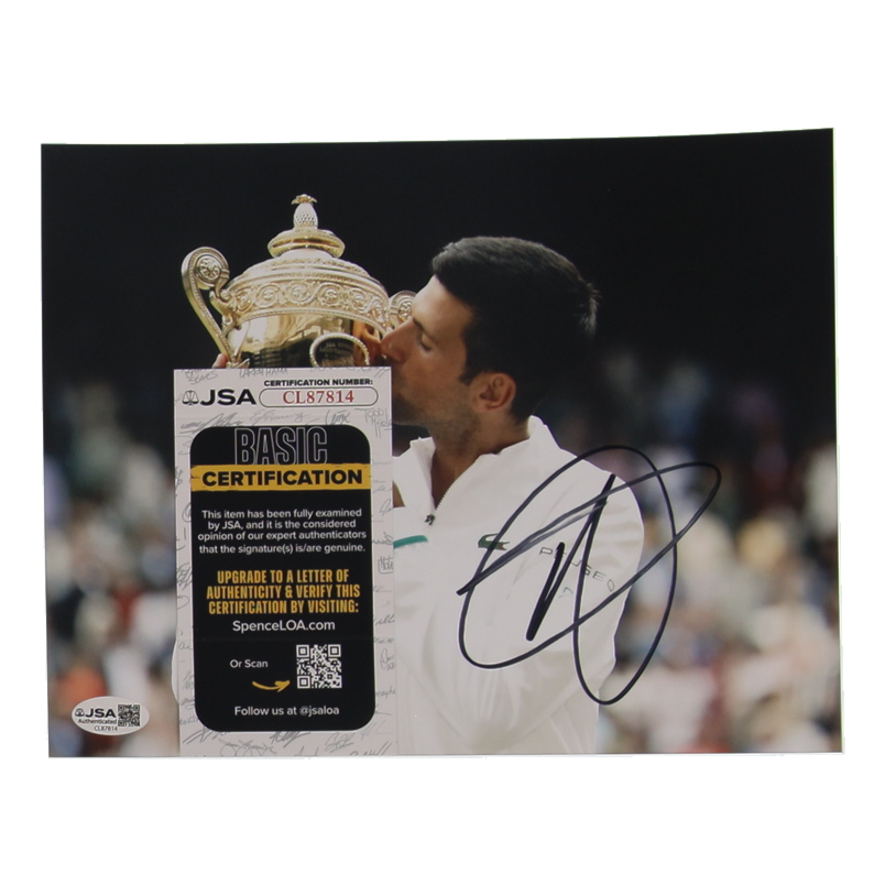 Novak Djokovic Signed 8x10 Photo (JSA) at PristineAuction.com Novak Djokovic Signed 8x10 Photo (JSA) at PristineAuction.com