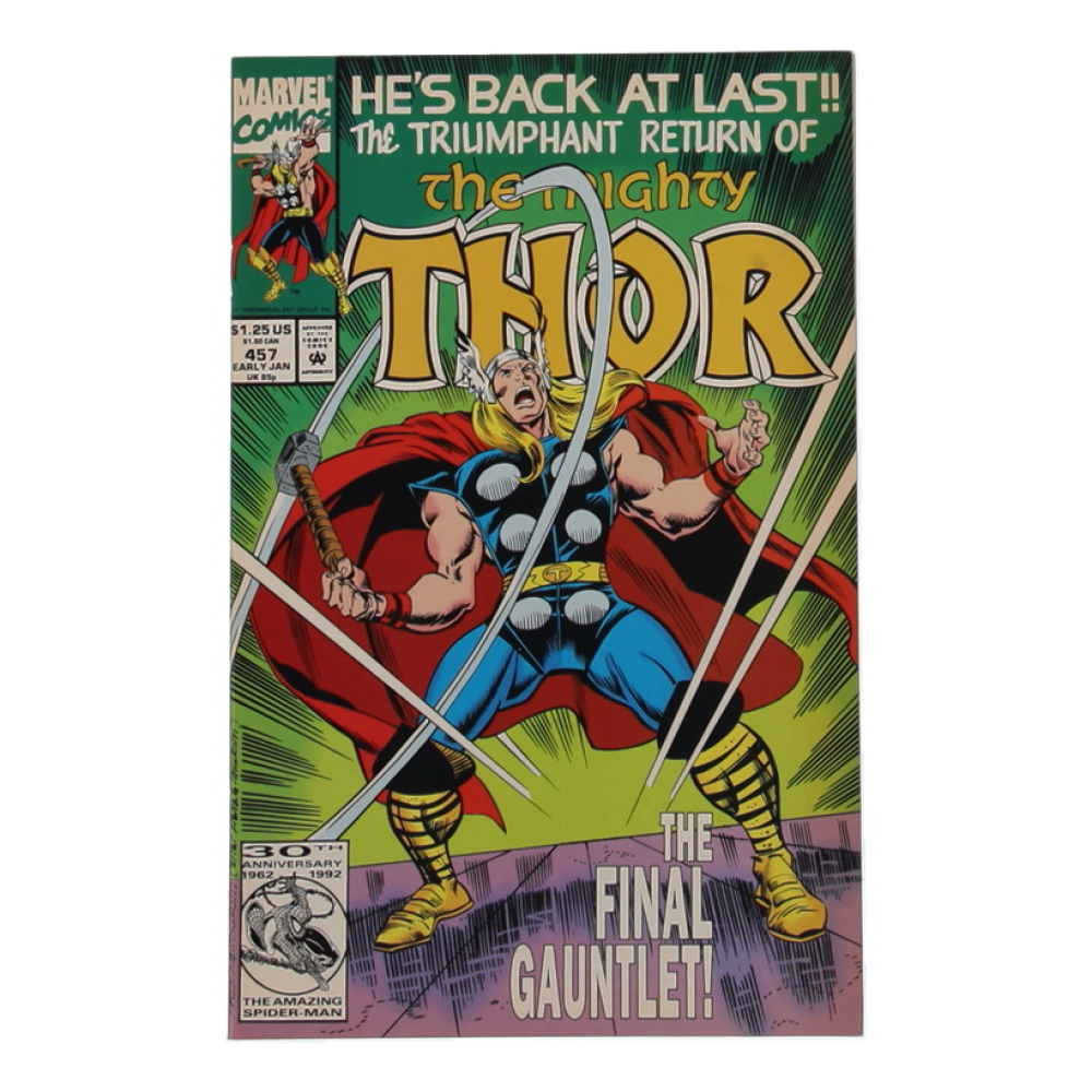 1993 "The Mighty Thor" Issue #457 Marvel Comic Book at PristineAuction.com