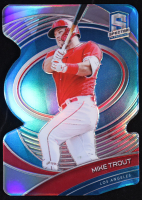 Mike Trout 2021 Panini Spectra Neon Blue Die Cut #64 #34/45 at PristineAuction.com