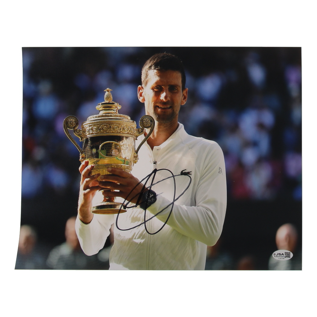 Novak Djokovic Signed 11x14 Photo (JSA) at PristineAuction.com Novak Djokovic Signed 11x14 Photo (JSA) at PristineAuction.com