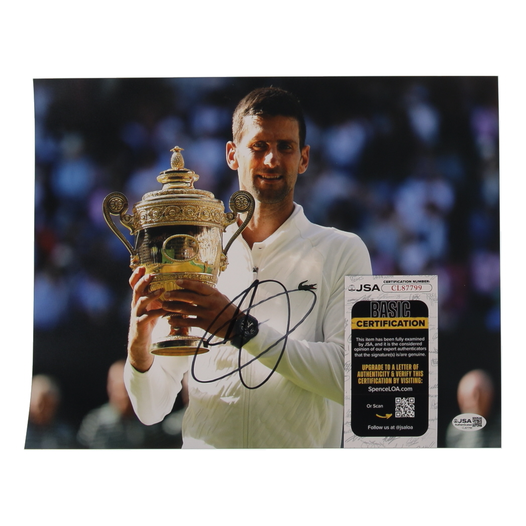 Novak Djokovic Signed 11x14 Photo (JSA) at PristineAuction.com Novak Djokovic Signed 11x14 Photo (JSA) at PristineAuction.com