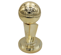 Larry Bird Signed Larry O'Brien Replica Trophy (Radtke) at PristineAuction.com