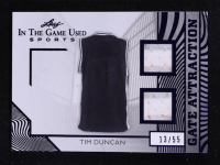 Tim Duncan 2025 Leaf ITG Used Sports Gate Attraction Dual Relic Blue Foil #GA41 #13/55 at PristineAuction.com