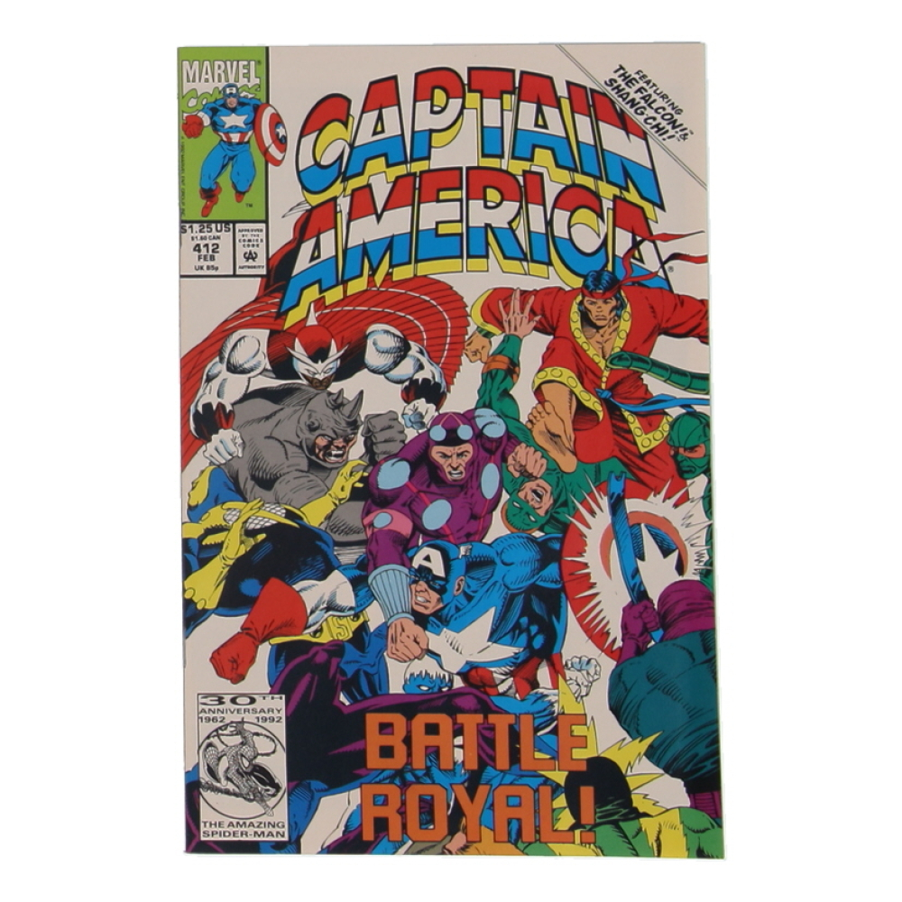 1993 "Captain America" Issue #412 Marvel Comic Book at PristineAuction.com