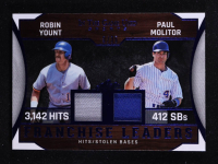Robin Yount / Paul Molitor 2025 Leaf ITG Used Sports Franchise Leaders Dual Relic Blue Foil #FL10 #09/35 at PristineAuction.com