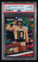 Bo Nix 2024 Panini Prizm Draft Picks Instant Impact Red Ice #3 RC (PSA 10) at PristineAuction.com