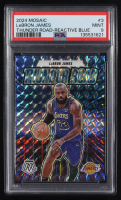 LeBron James 2024-25 Panini Mosaic Thunder Road Mosaic Reactive Blue #3 #40/99 (PSA 9) at PristineAuction.com