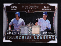 Robin Yount / Paul Molitor 2025 Leaf ITG Used Sports Franchise Leaders Dual Relic Silver Sparkle Foil #FL10 #5/12 at PristineAuction.com