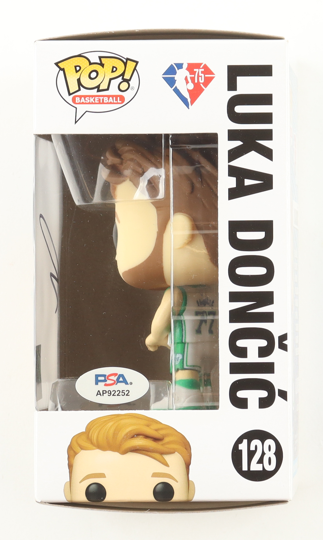 Luka Doncic Signed Mavericks #128 Funko Pop! Vinyl Figure (PSA) at PristineAuction.com Luka Doncic Signed Mavericks #128 Funko Pop! Vinyl Figure (PSA) at PristineAuction.com