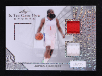 James Harden 2025 Leaf ITG Used Sports Gate Attraction Dual Relic Silver Sparkle Foil #GA14 #18/25 at PristineAuction.com