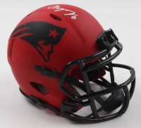 Christian Gonzalez Signed Patriots Rave Alternate Speed Mini Helmet (Beckett & Prova) at PristineAuction.com