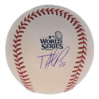Teoscar Hernandez Signed 2024 World Series Logo Baseball (MLB & Fanatics) at PristineAuction.com