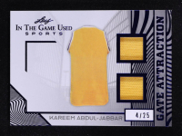 Kareem Abdul-Jabbar 2025 Leaf ITG Used Sports Gate Attraction Dual Relic Blue Foil #GA16 #04/25 at PristineAuction.com