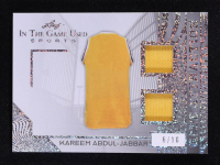 Kareem Abdul-Jabbar 2025 Leaf ITG Used Sports Gate Attraction Dual Relic Silver Sparkle Foil #GA16 #06/10 at PristineAuction.com