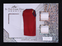 LeBron James 2025 Leaf ITG Used Sports Gate Attraction Dual Relic Silver Sparkle Foil #GA21 #15/25 at PristineAuction.com