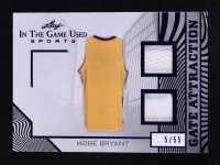 Kobe Bryant 2025 Leaf ITG Used Sports Gate Attraction Dual Relic Blue Foil #GA19 #05/55 at PristineAuction.com