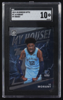 Ja Morant 2019-20 Panini Donruss Optic My House! #7 RC (SGC 10) at PristineAuction.com