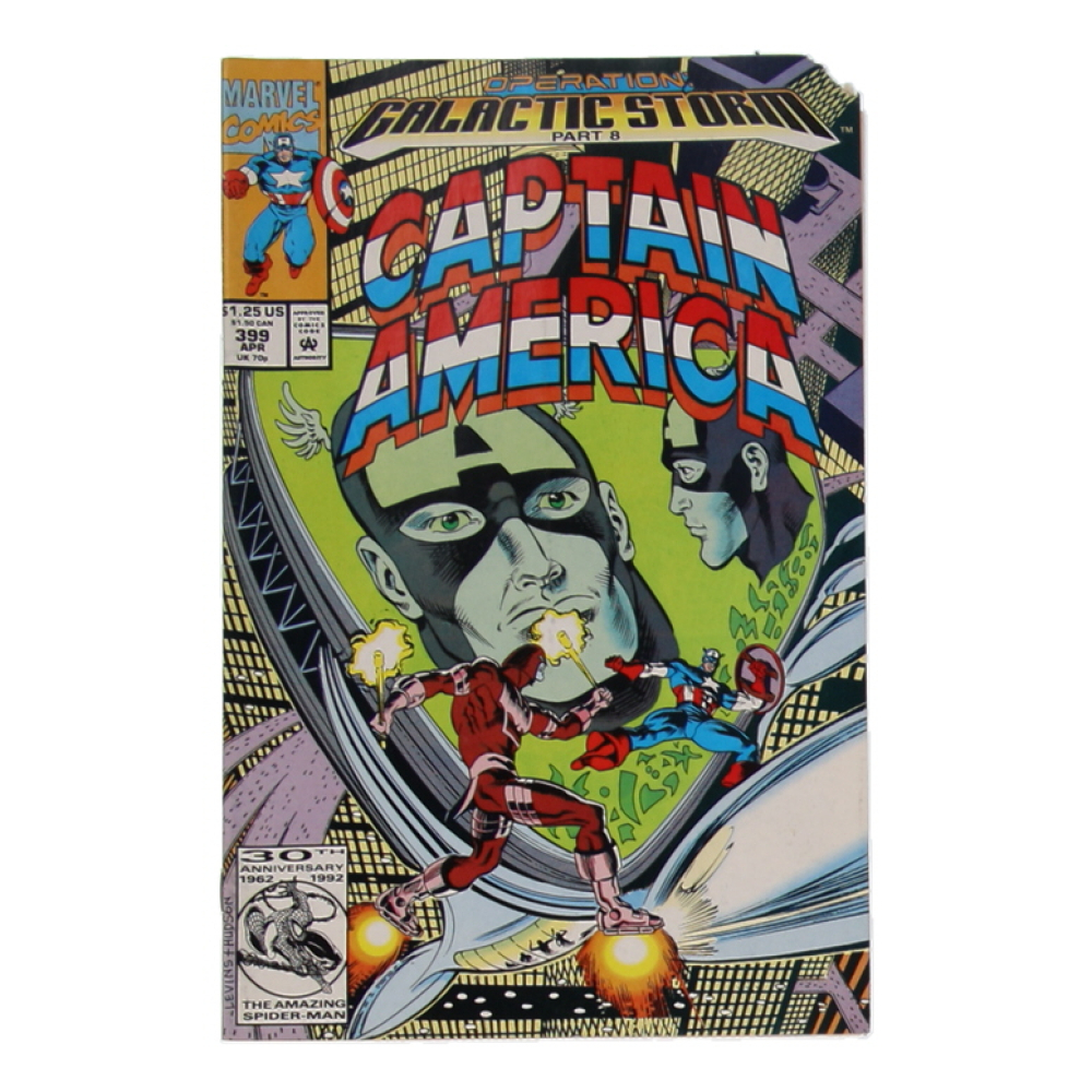 1992 "Captain America" Issue #399 Marvel Comic Book at PristineAuction.com