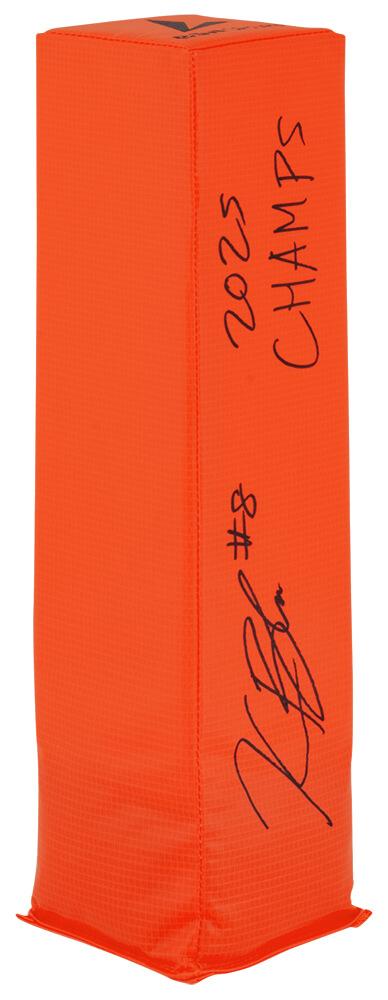 Kaelon Black Signed End Zone Pylon Inscribed "2025 Champs" (Schwartz) at PristineAuction.com Kaelon Black Signed End Zone Pylon Inscribed "2025 Champs" (Schwartz) at PristineAuction.com